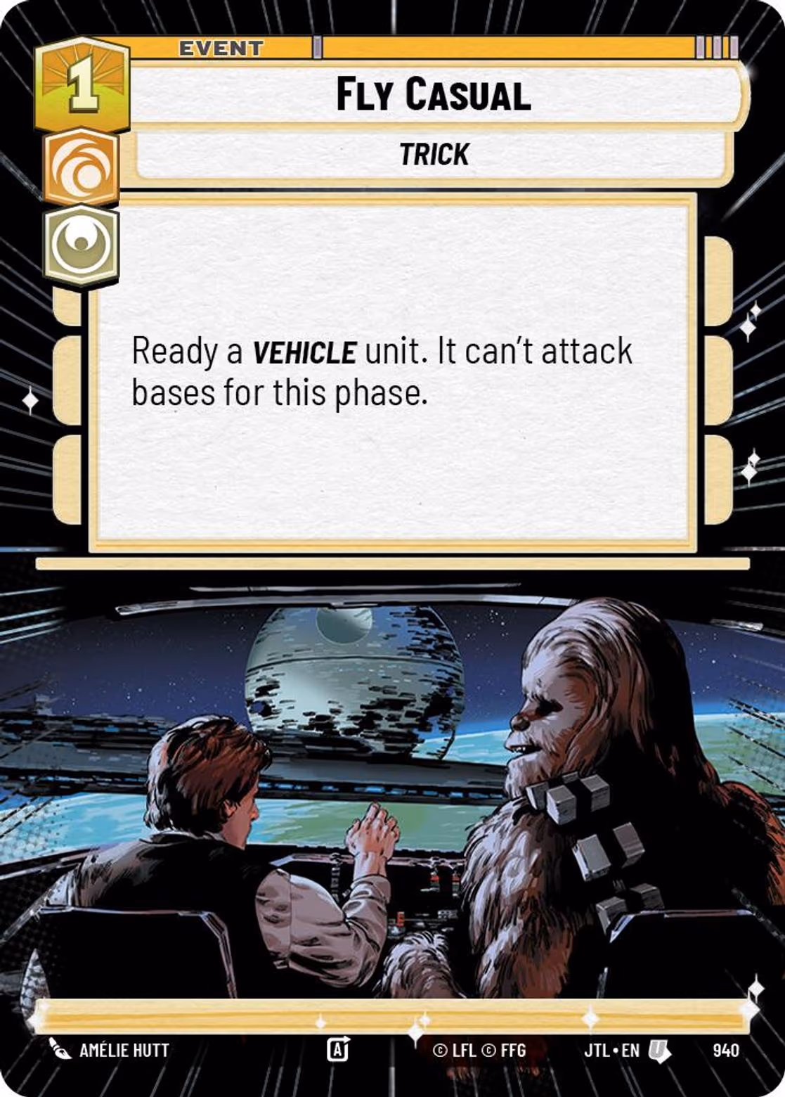 Fly Casual JTL-940 Hyperspace Foil Star Wars Unlimited card