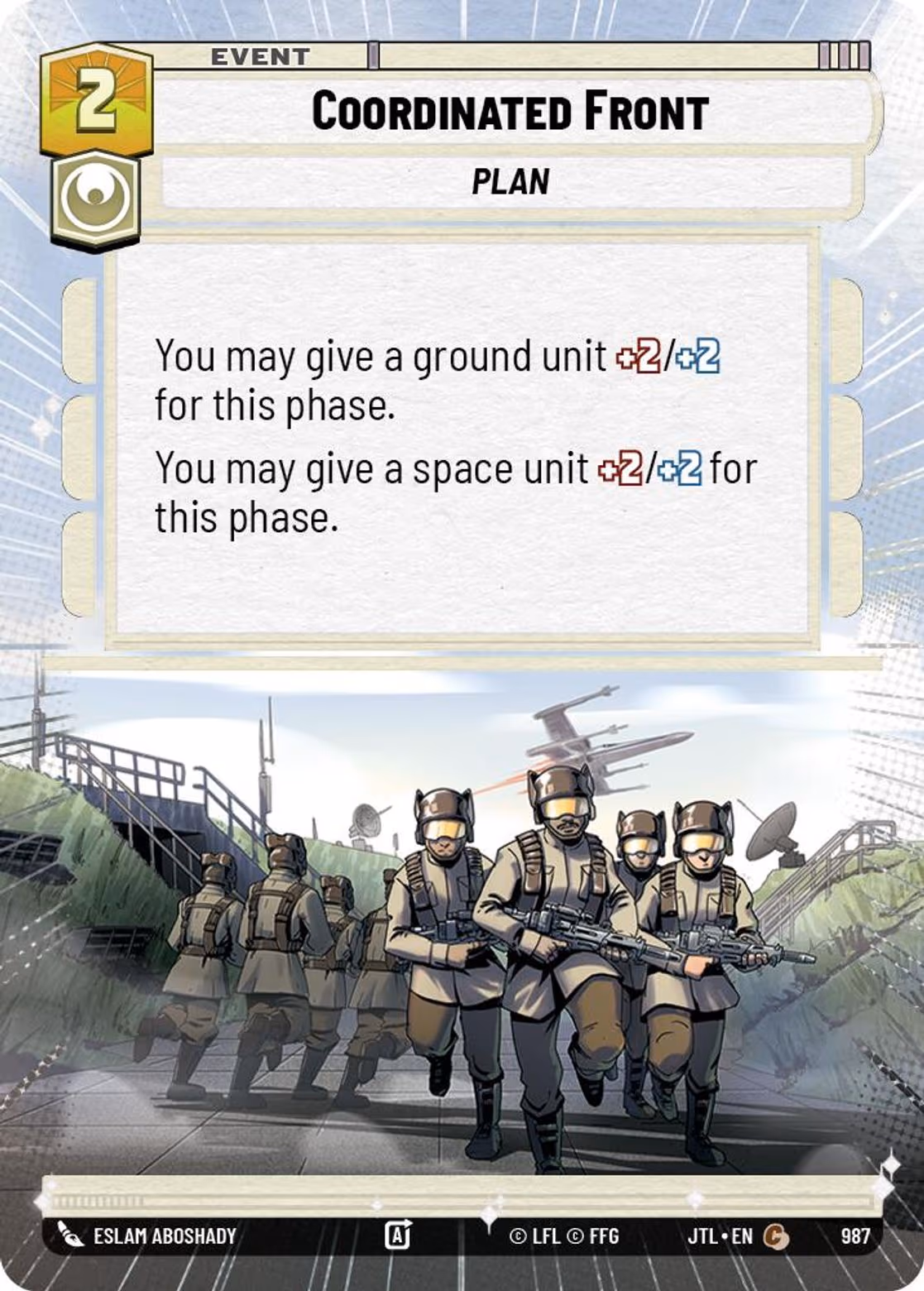 Coordinated Front JTL-987 Hyperspace Foil Star Wars Unlimited card