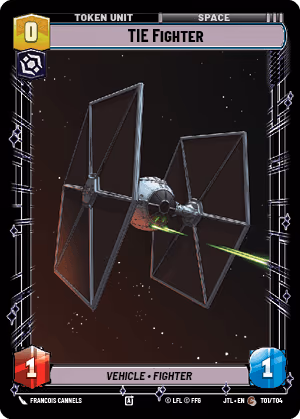 TIE Fighter JTL-T01 Star Wars Unlimited card