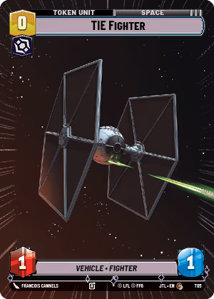 TIE Fighter JTL-T05 Hyperspace Star Wars Unlimited card