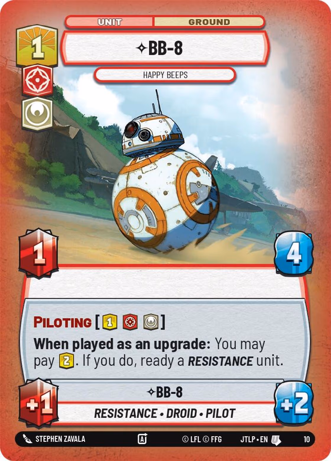 BB-8 - Happy Beeps JTLOP-10 Star Wars Unlimited card