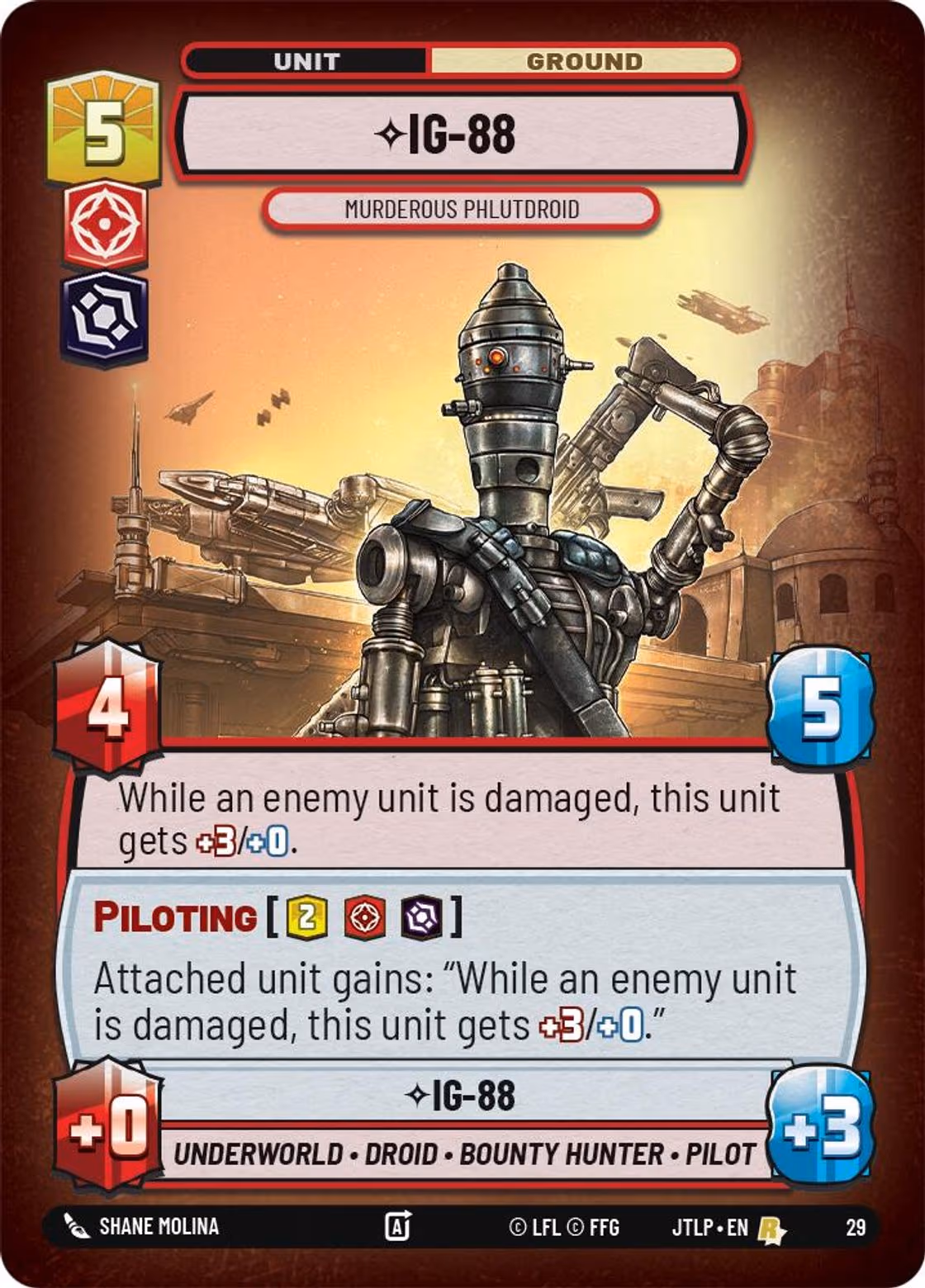 IG-88 - Murderous Phlutdroid JTLOP-29 OP Promo Foil Star Wars Unlimited card