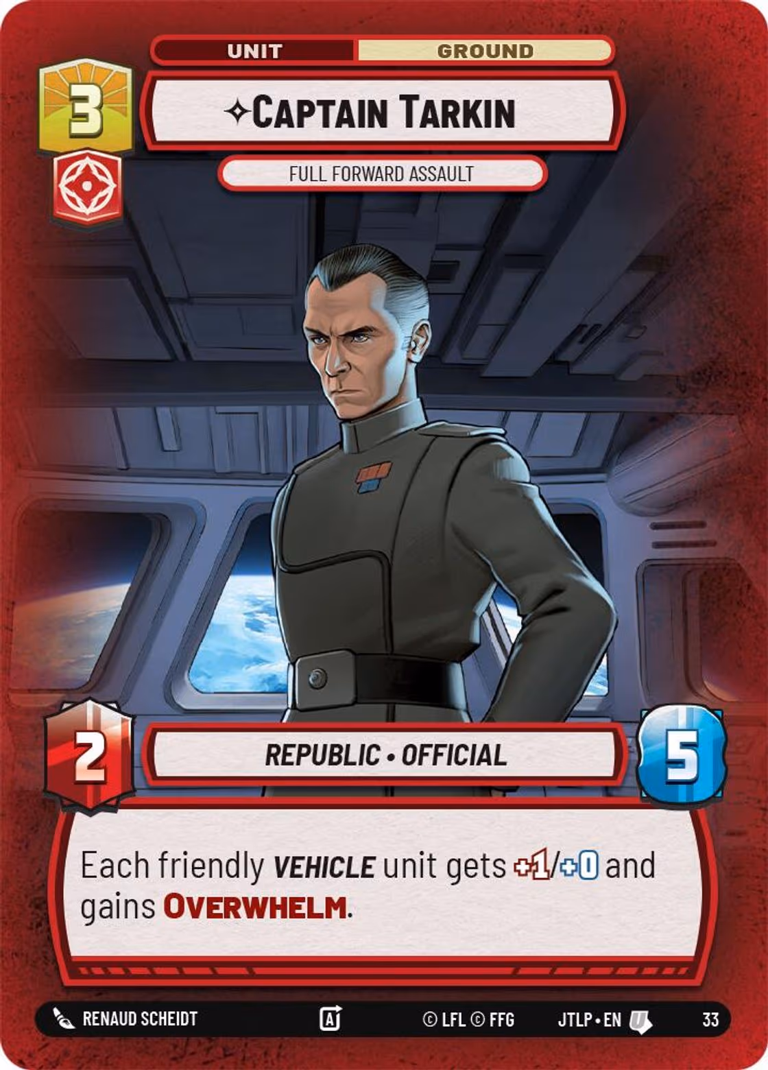 Captain Tarkin - Full Forward Assault JTLOP-33 OP Promo Foil Star Wars Unlimited card
