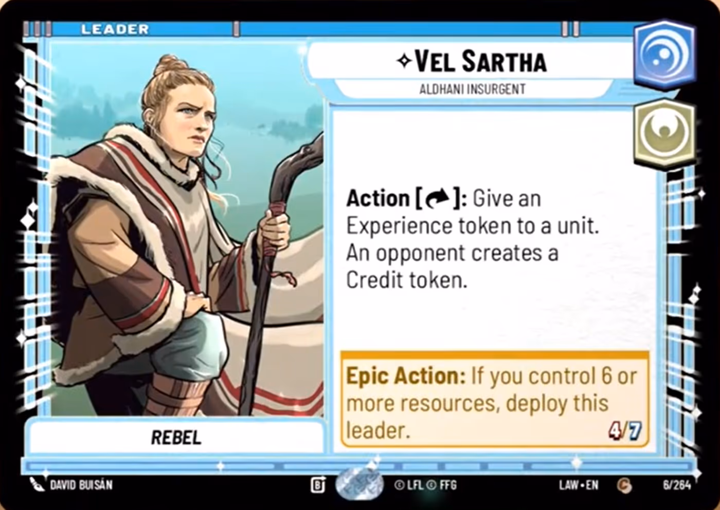 Vel Sartha - Aldhani Insurgent LAW-006 Star Wars Unlimited card