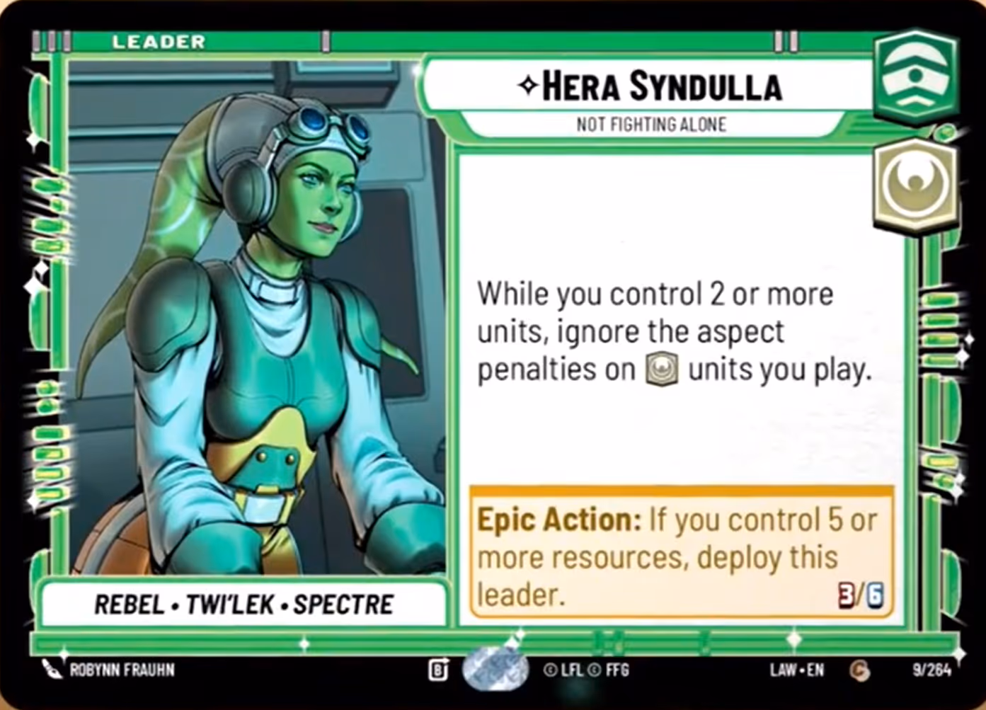 Hera Syndulla - Not Fighting Alone LAW-009 Star Wars Unlimited card