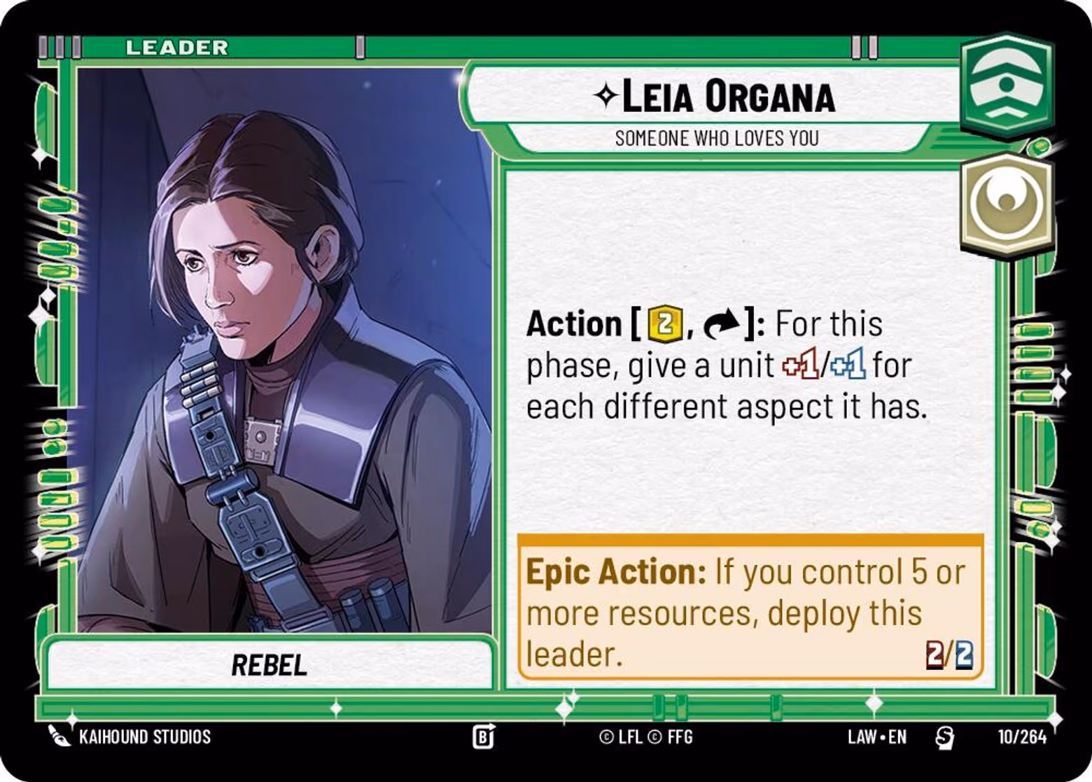 Leia Organa - Someone Who Loves You LAW-010 Star Wars Unlimited card