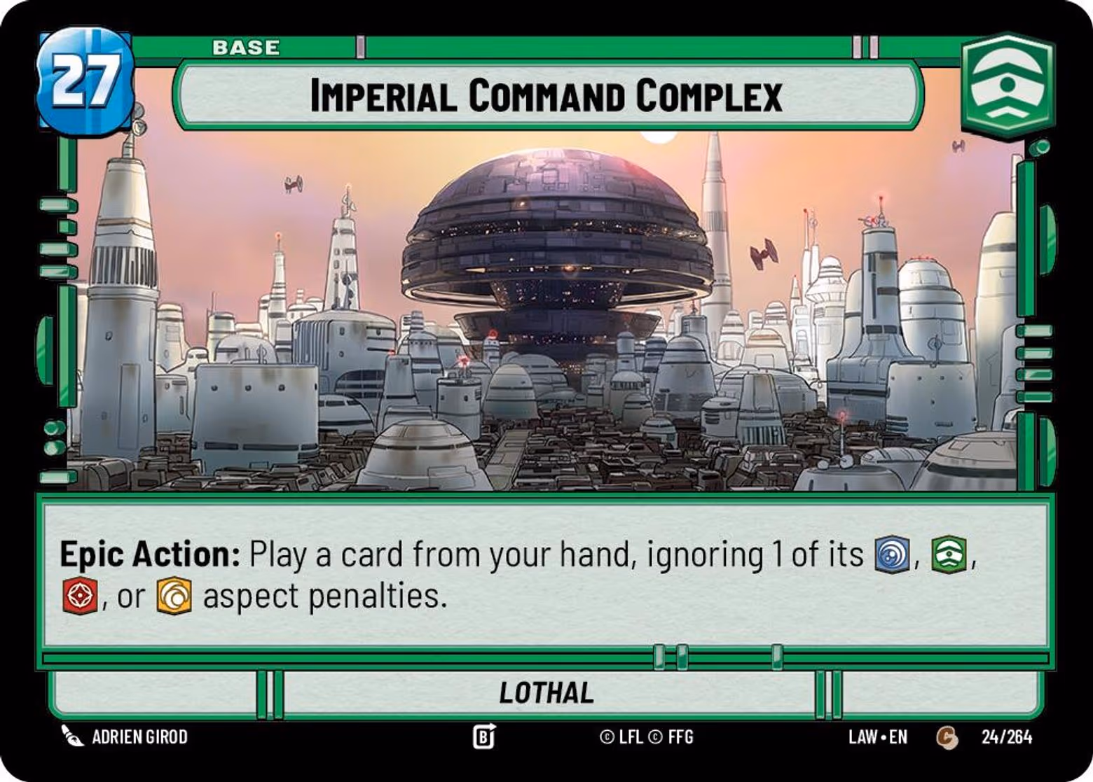 Imperial Command Complex - Lothal LAW-024 Star Wars Unlimited card