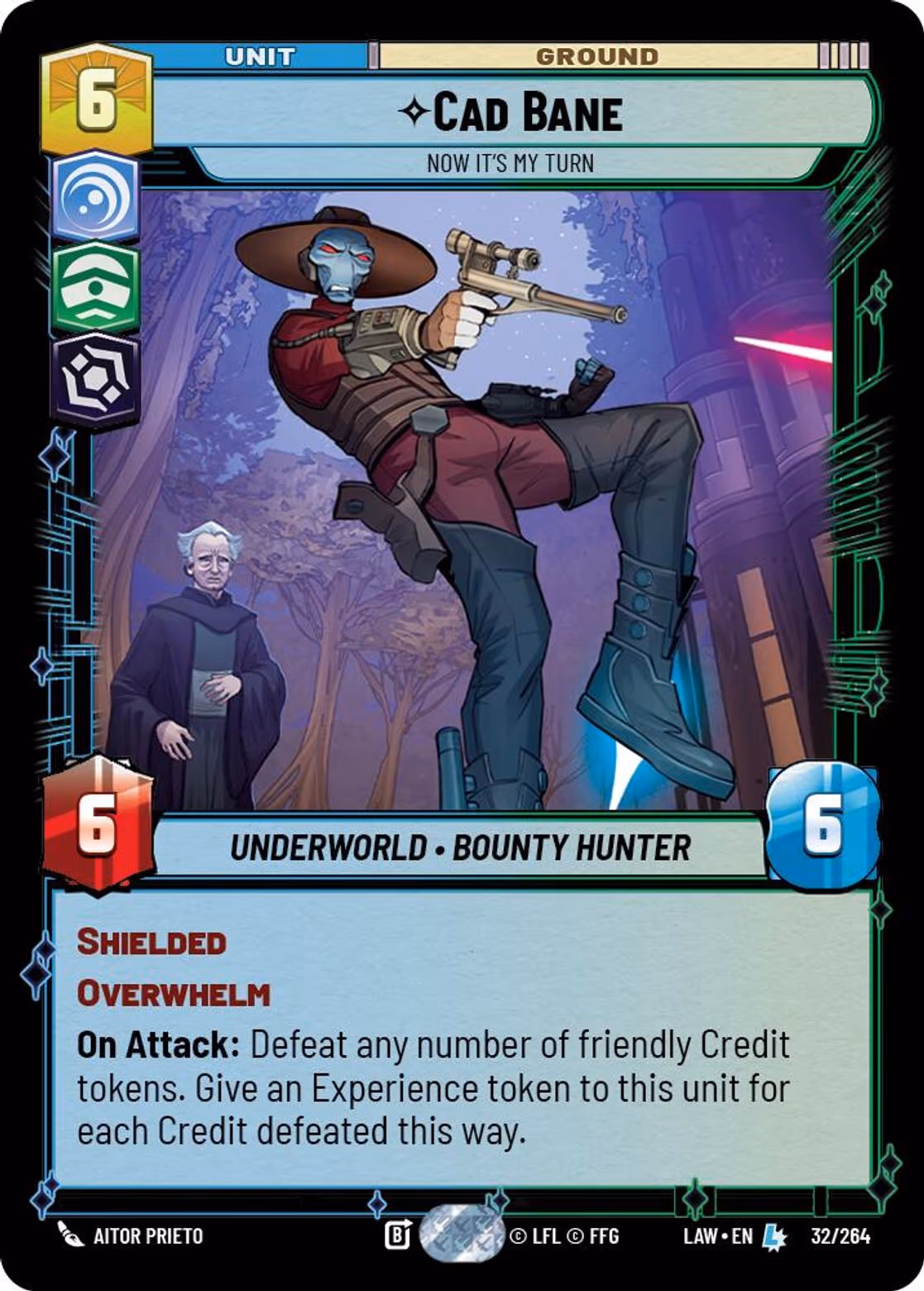 Cad Bane - Now it's My Turn LAW-032 Star Wars Unlimited card