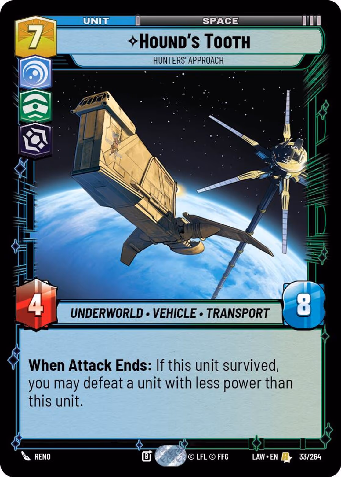 Hound's Tooth - Hunters' Approach LAW-033 Star Wars Unlimited card