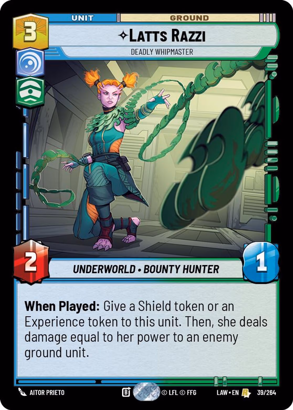 Latts Razzi - Deadly Whipmaster LAW-039 Star Wars Unlimited card