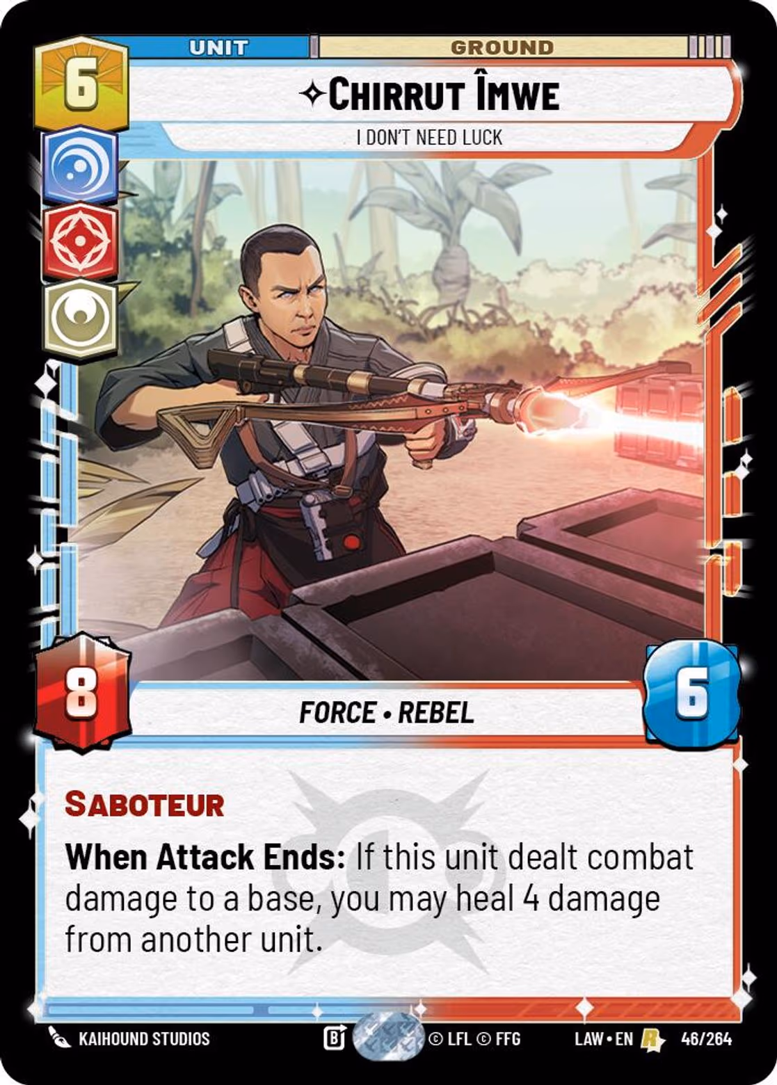 Chirrut Îmwe - I Don't Need Luck LAW-046 Star Wars Unlimited card