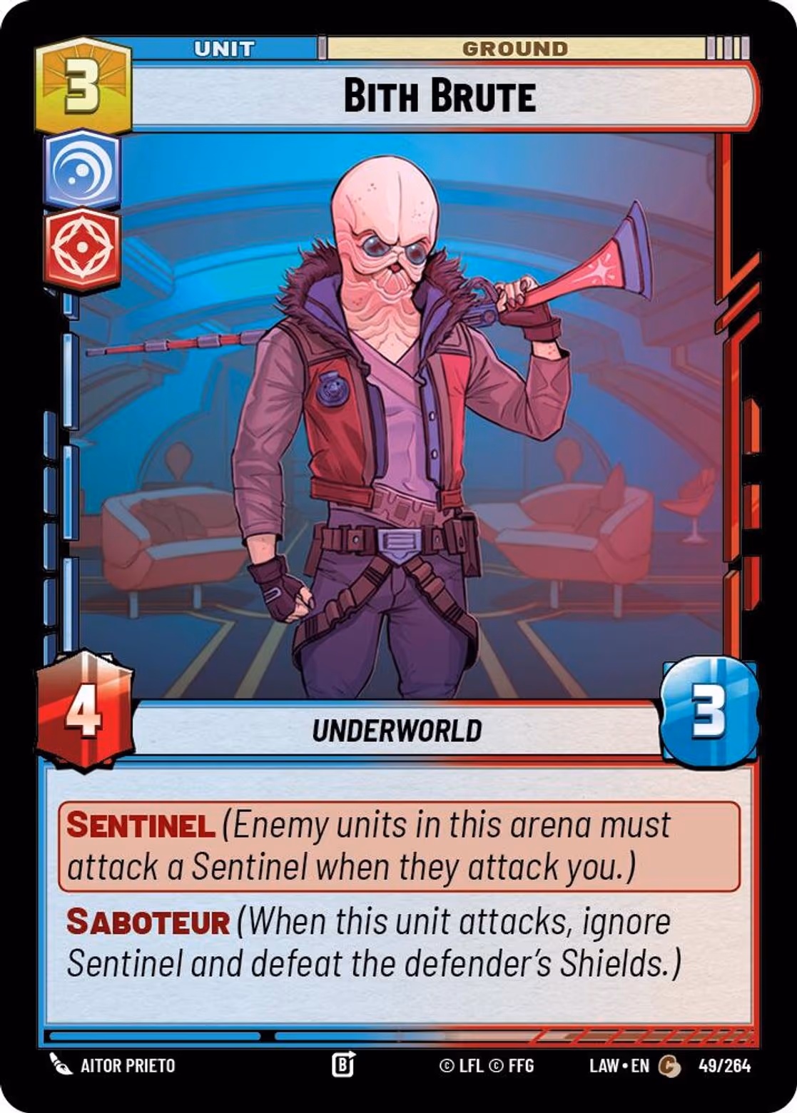 Bith Brute LAW-049 Star Wars Unlimited card