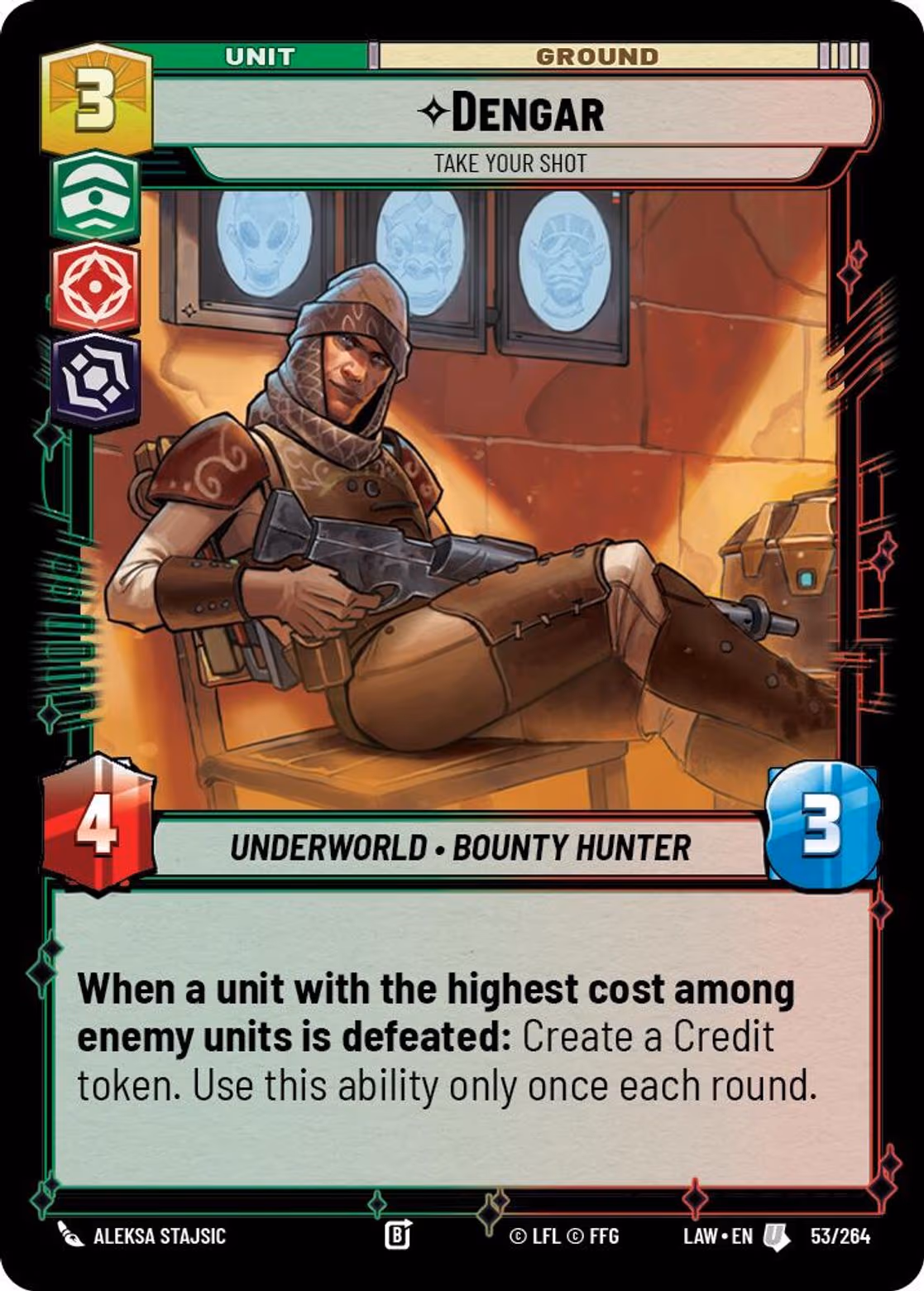 Dengar - Take Your Shot LAW-053 Star Wars Unlimited card