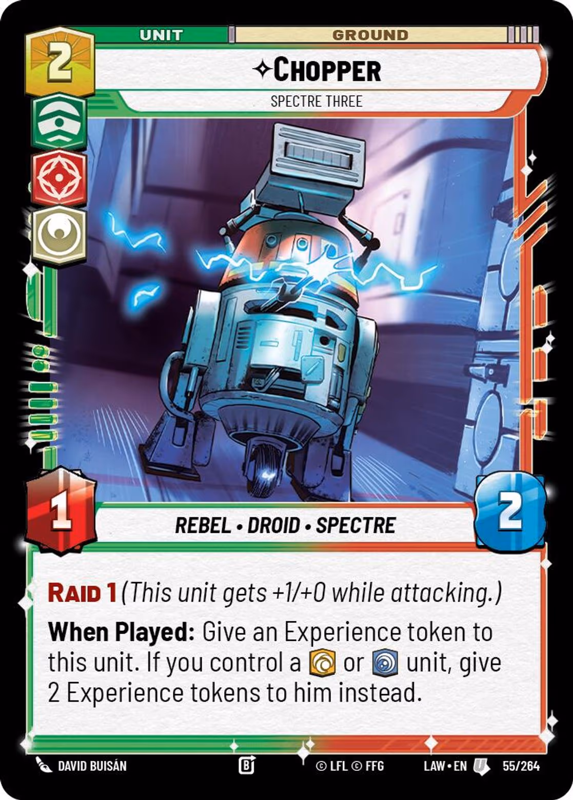 Chopper - Spectre Three Star Wars Unlimited card