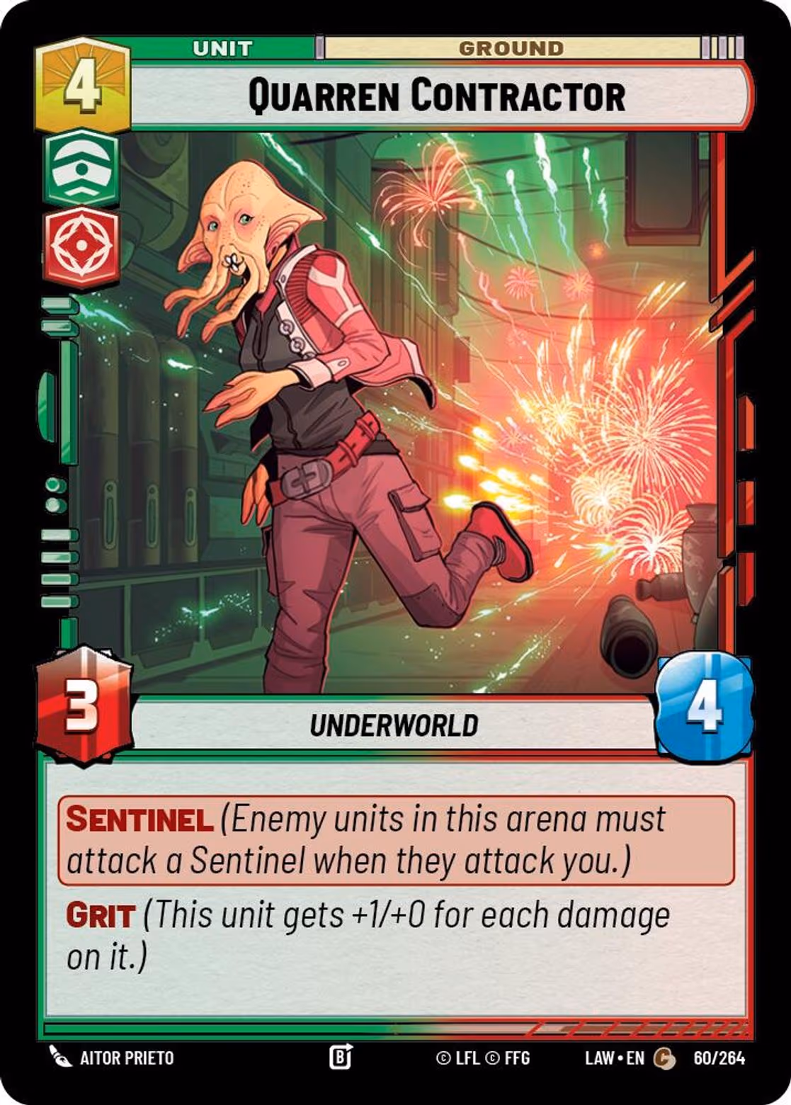 Quarren Contractor LAW-060 Star Wars Unlimited card