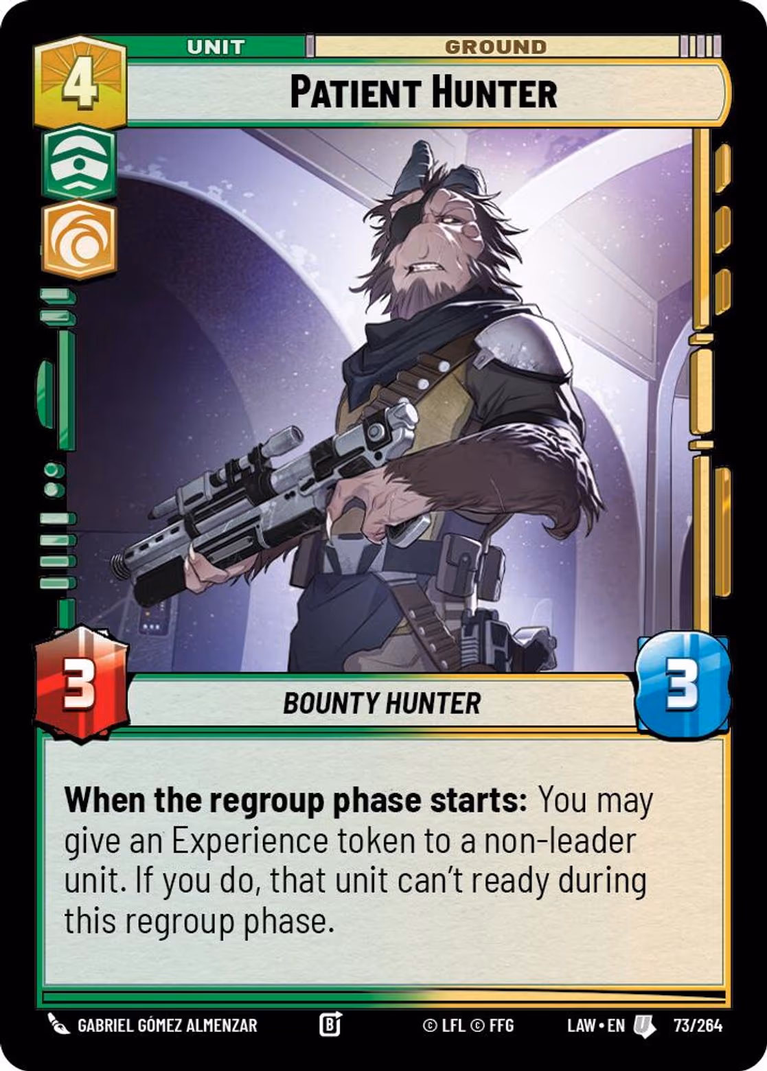 Patient Hunter LAW-073 Star Wars Unlimited card