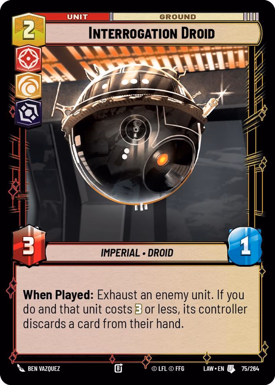 Interrogation Droid LAW-075 Star Wars Unlimited card