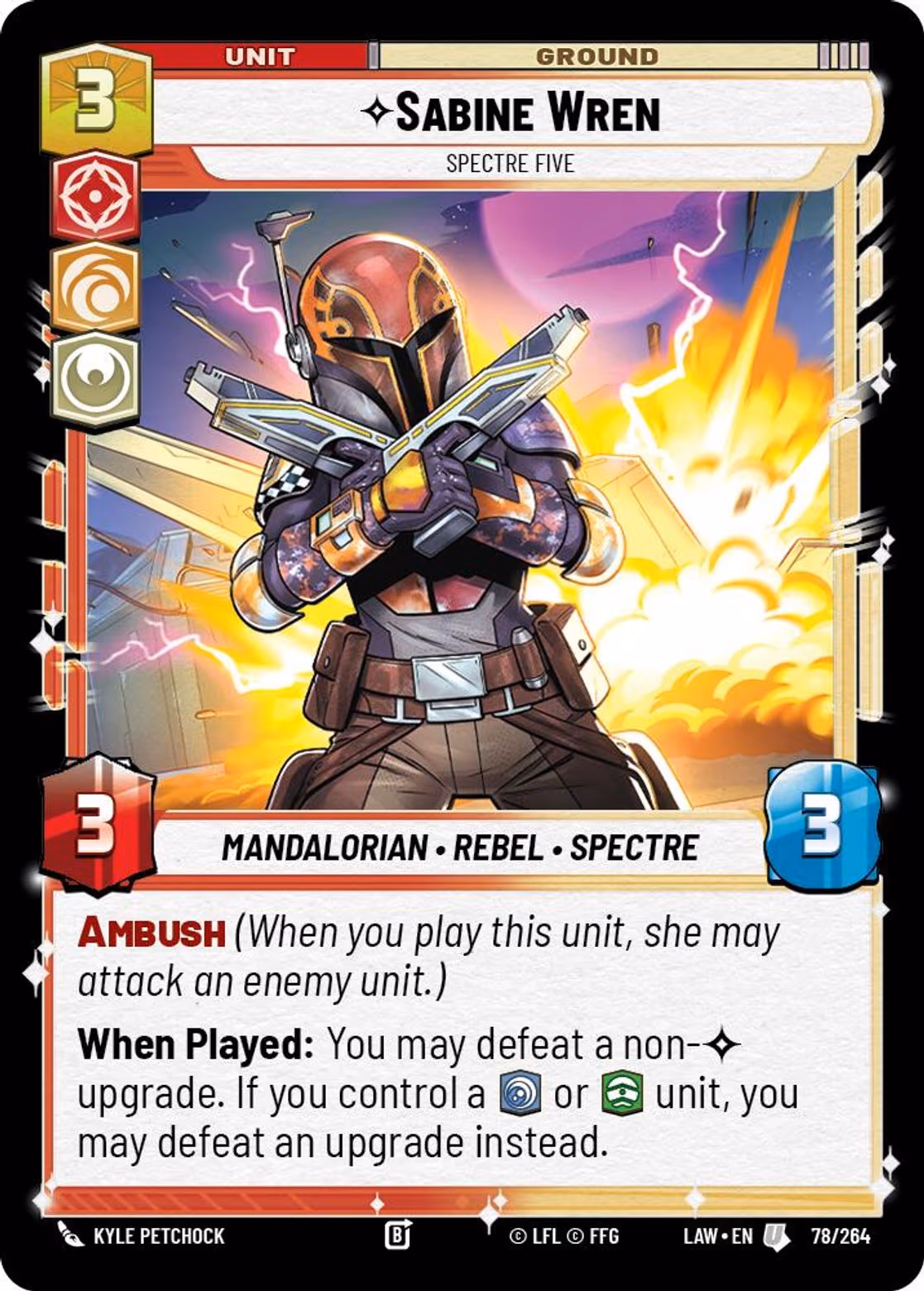 Sabine Wren - Spectre Five LAW-078 Star Wars Unlimited card