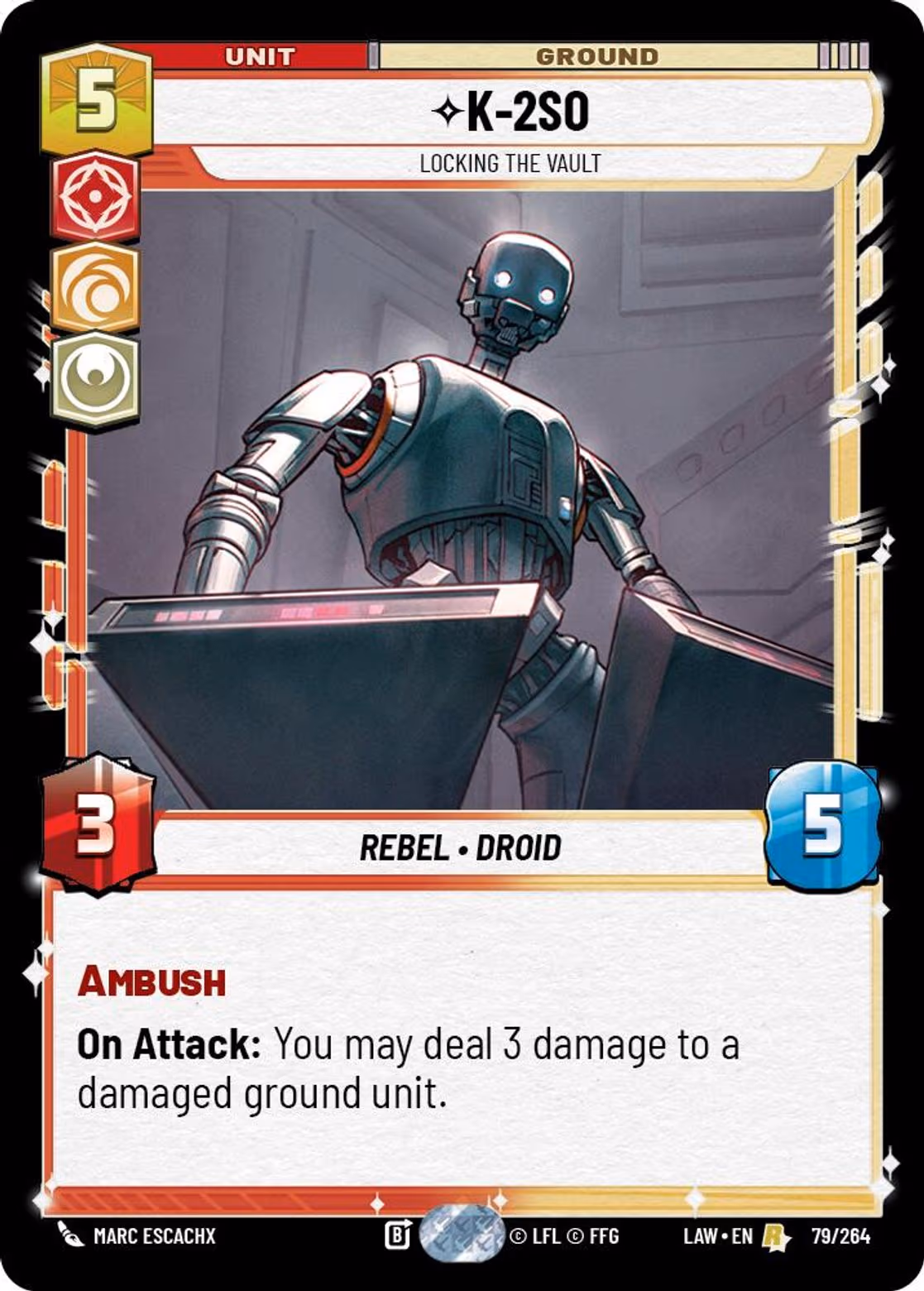 K-2S0 - Locking the Vault LAW-079 Star Wars Unlimited card