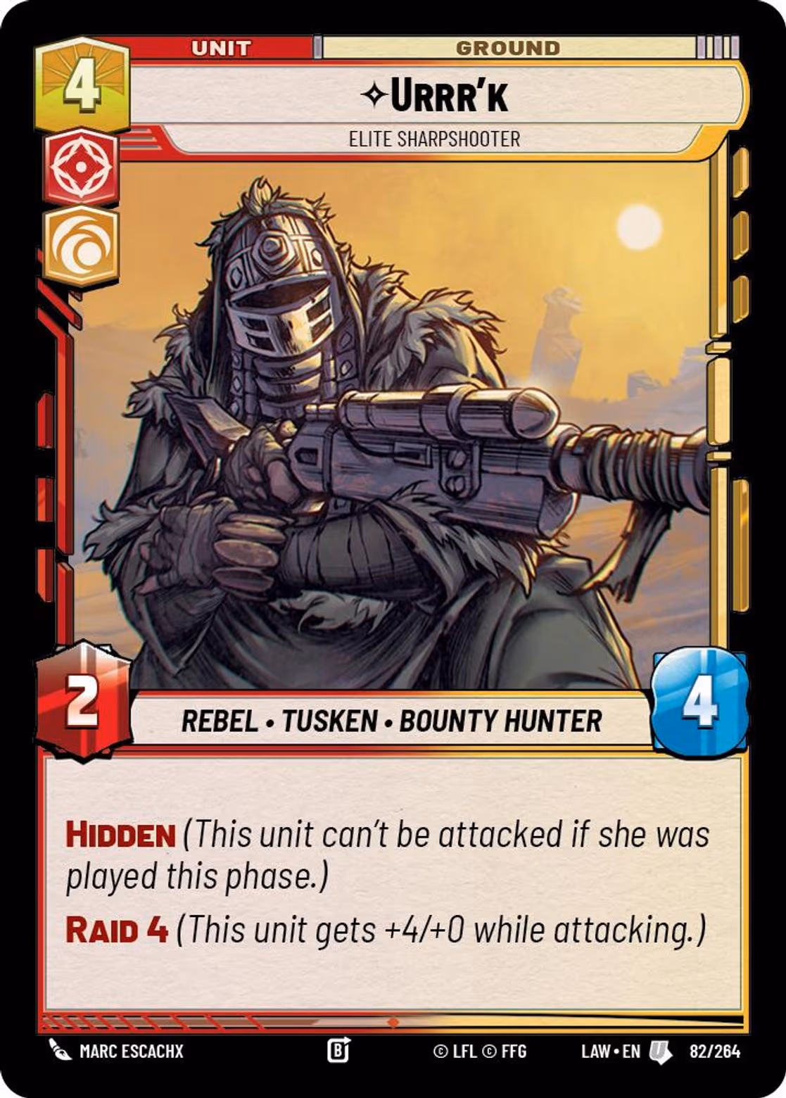 Urrr'k - Elite Sharpshooter LAW-082 Star Wars Unlimited card
