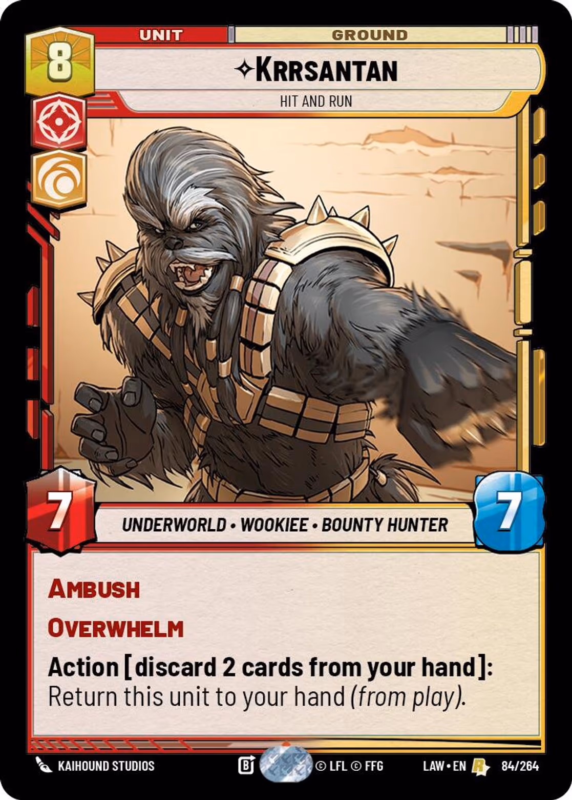 Krrsantan - Hit and Run LAW-084 Star Wars Unlimited card