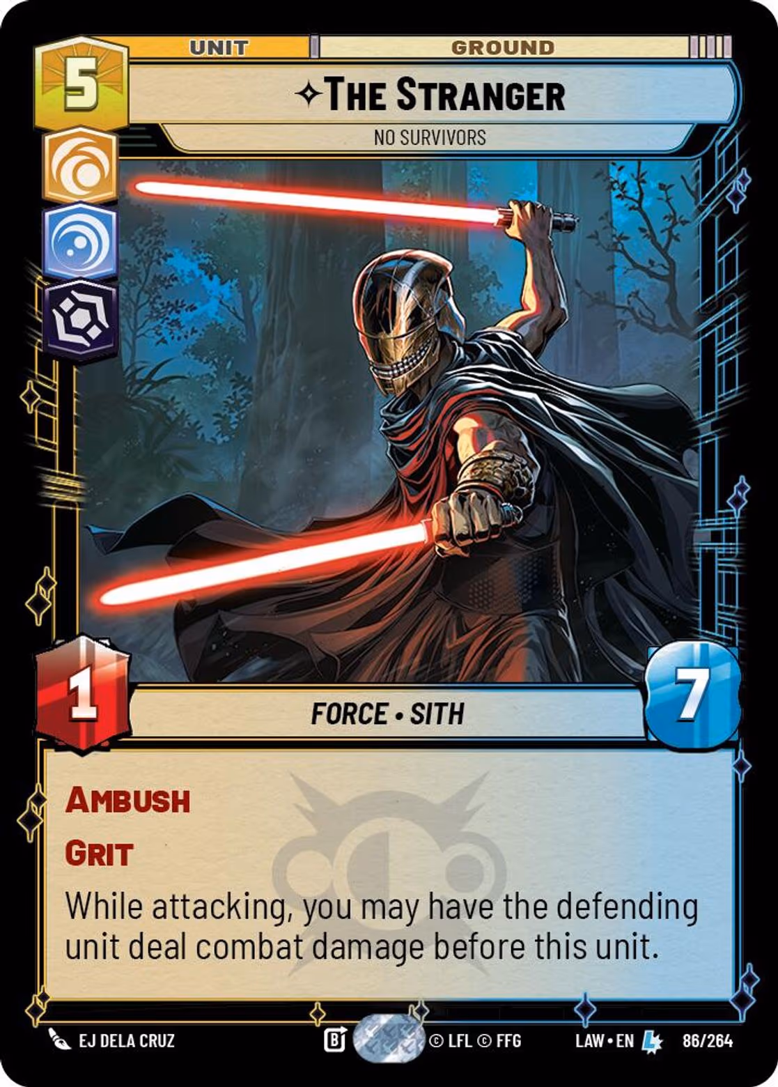 The Stranger - No Survivors LAW-086 Star Wars Unlimited card
