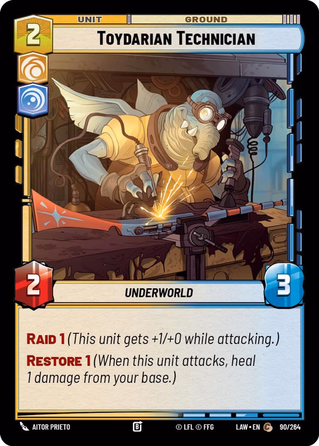 Toydarian Technician LAW-090 Star Wars Unlimited card