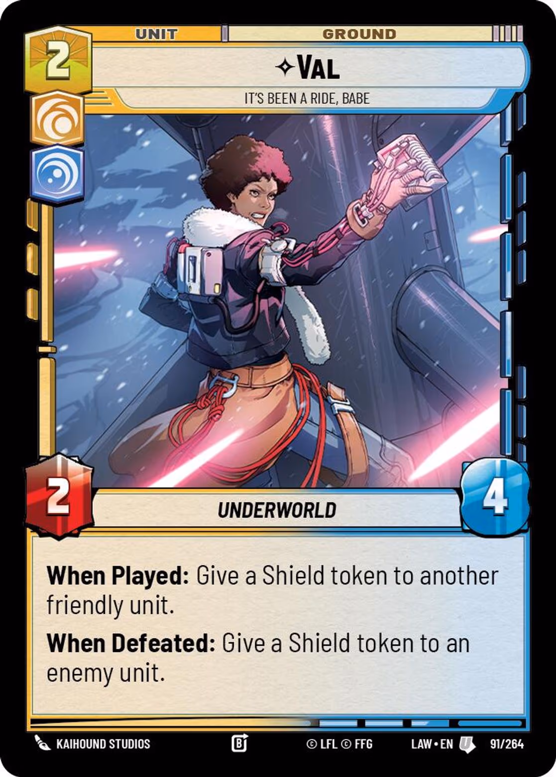 Val - It's Been a Ride, Babe LAW-091 Star Wars Unlimited card