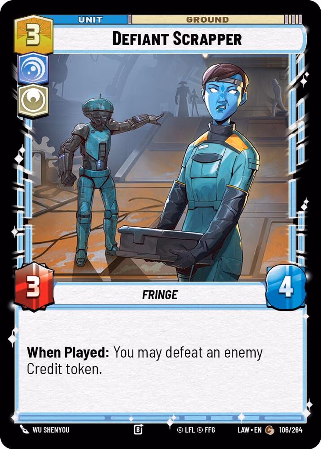Defiant Scrapper LAW-106 Star Wars Unlimited card