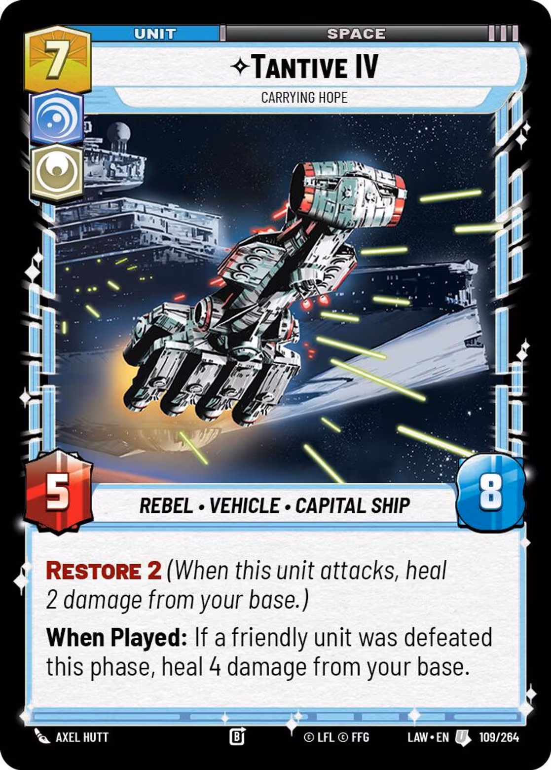 Tantive IV - Carrying Hope LAW-109 Star Wars Unlimited card