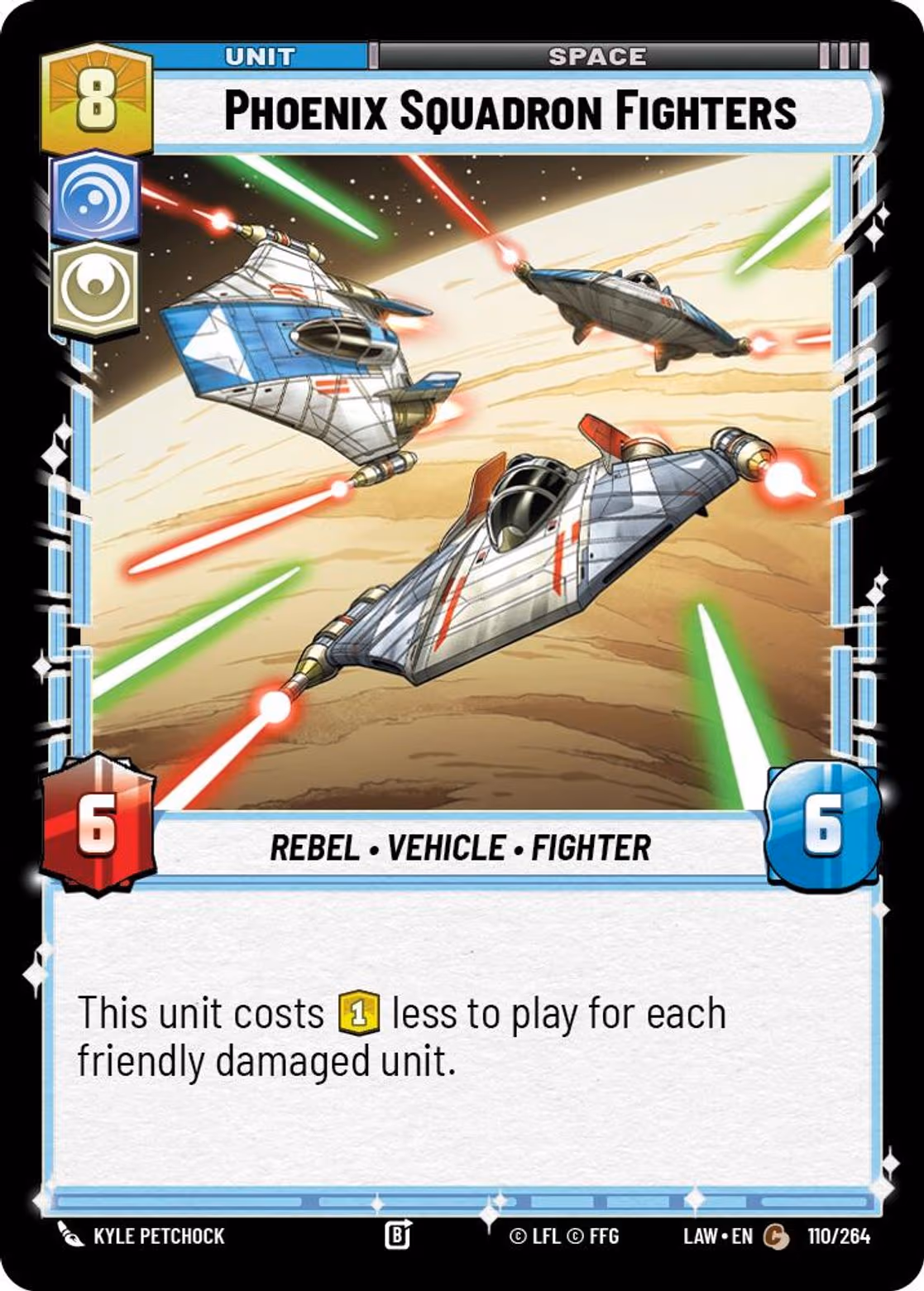 Phoenix Squadron Fighters LAW-110 Star Wars Unlimited card