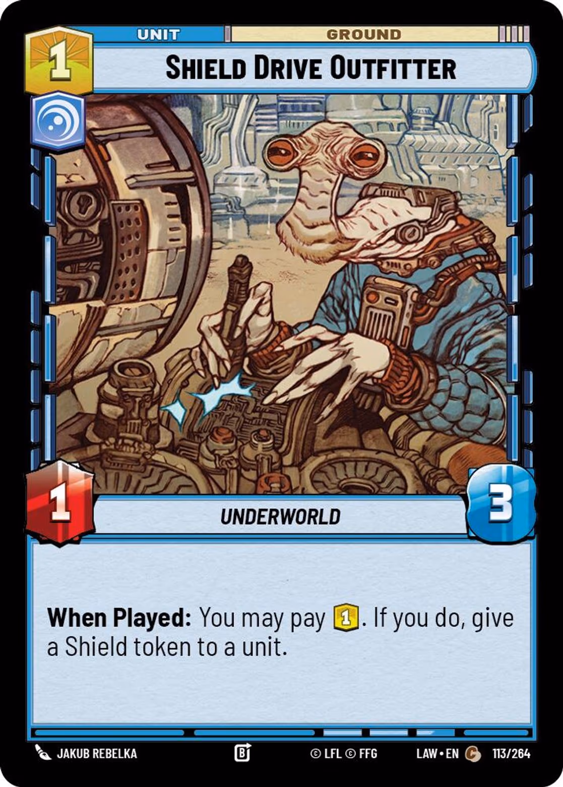 Shield Drive Outfitter LAW-113 Star Wars Unlimited card