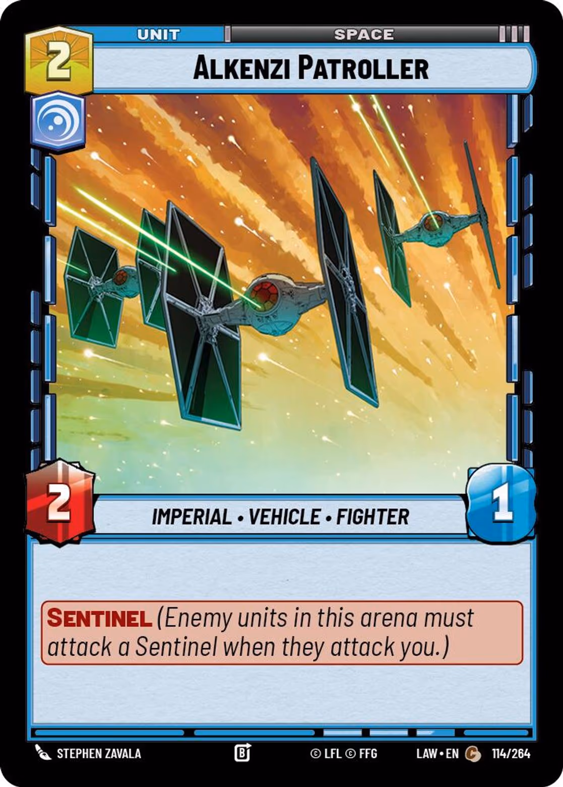 Alkenzi Patroller LAW-114 Star Wars Unlimited card