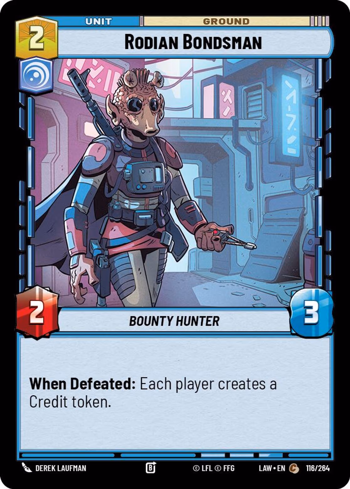 Rodian Bondsman LAW-116 Star Wars Unlimited card