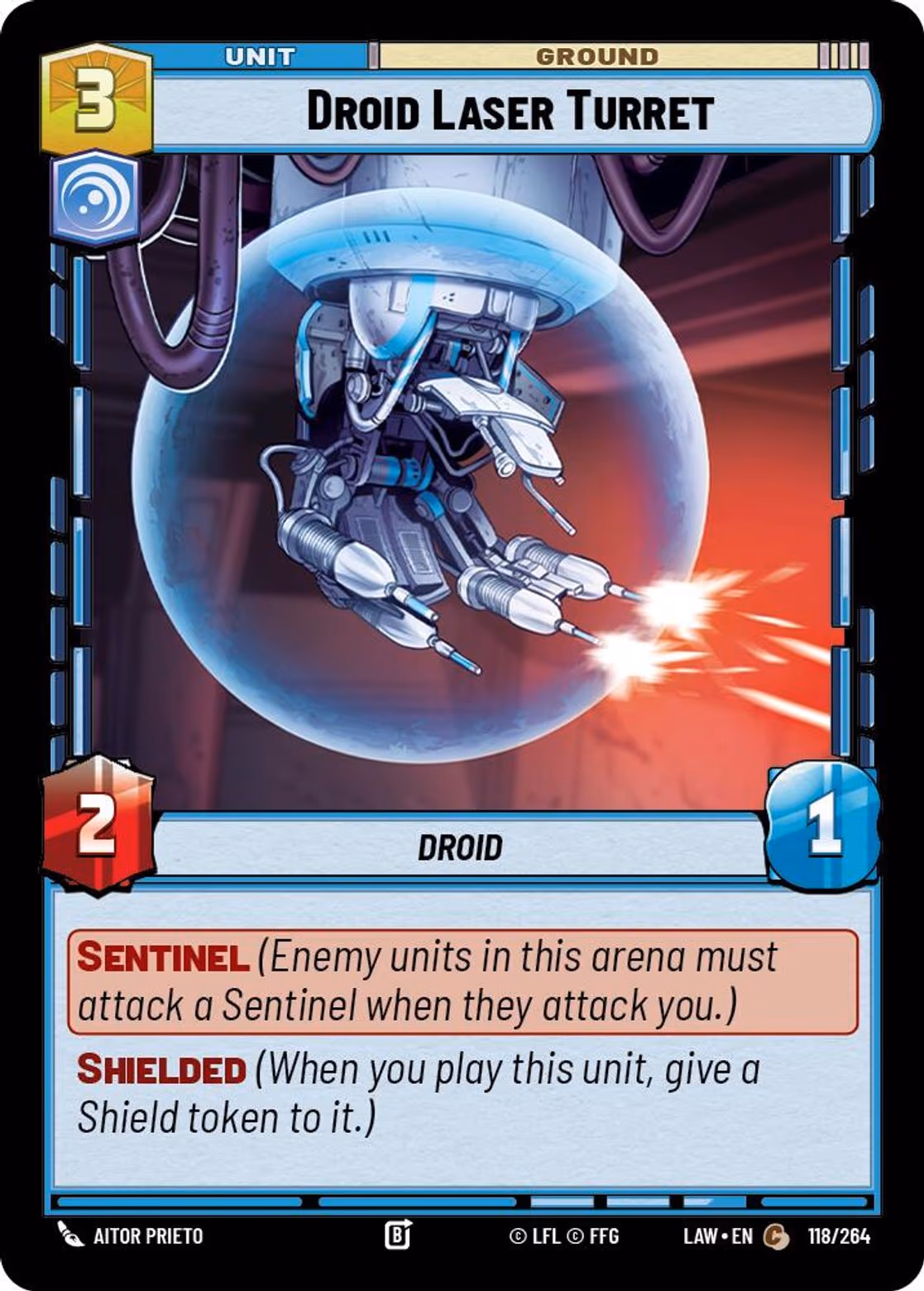 Droid Laser Turret LAW-118 Star Wars Unlimited card