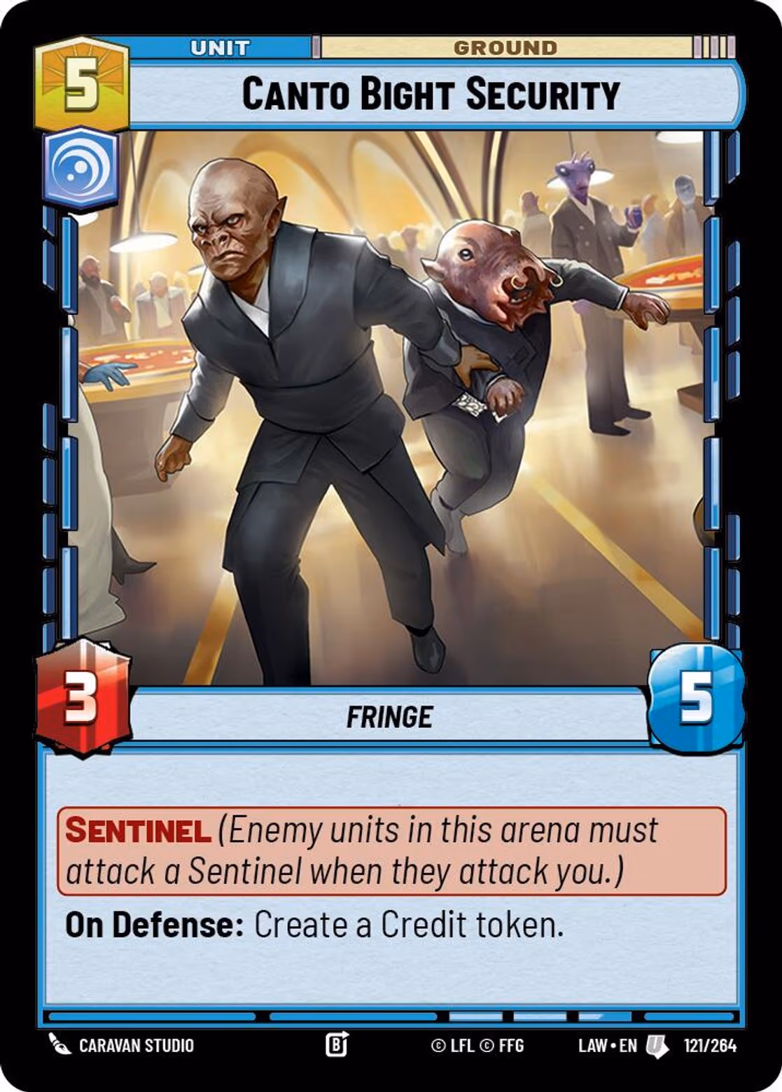Canto Bight Security LAW-121 Star Wars Unlimited card