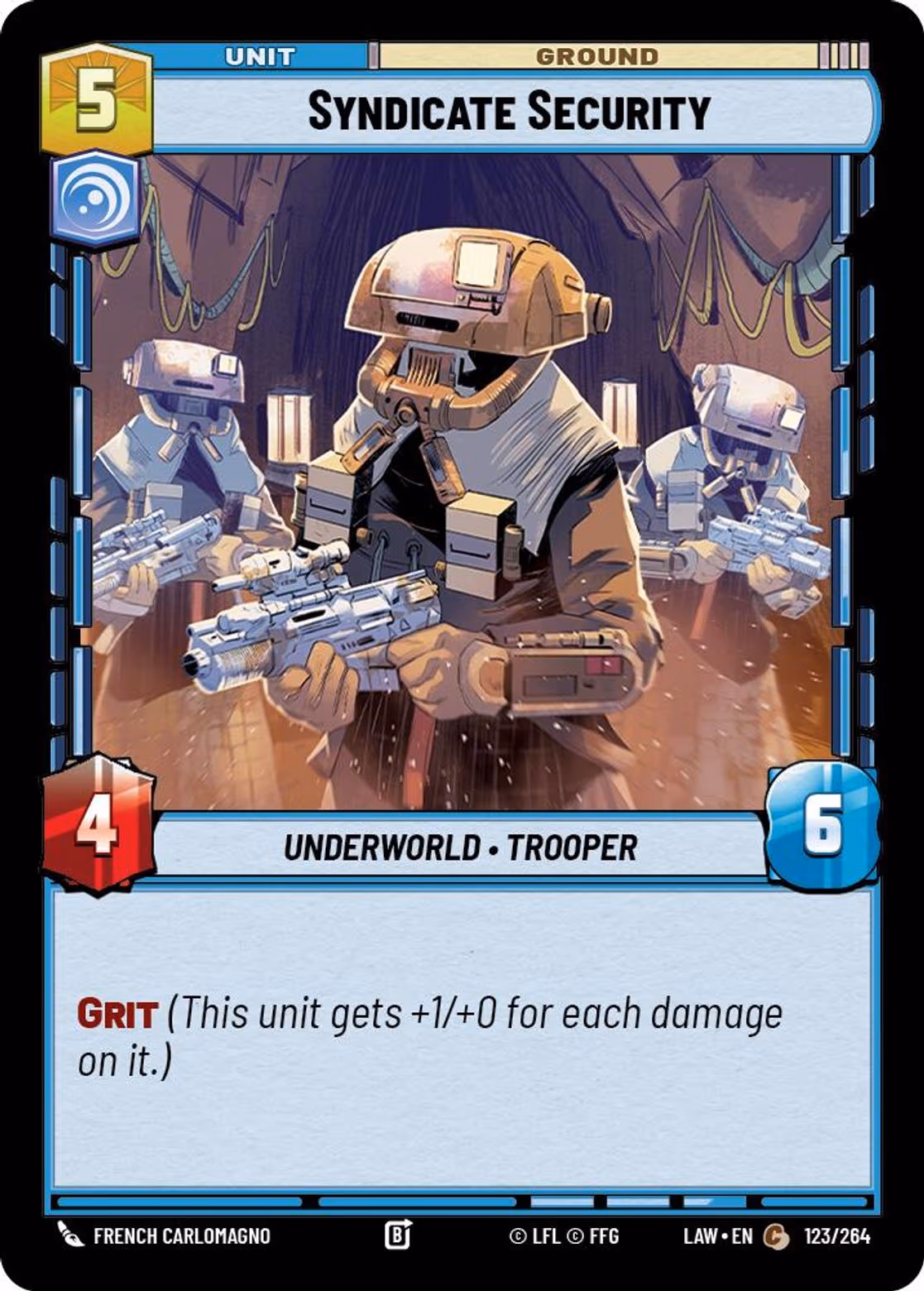 Syndicate Security LAW-123 Star Wars Unlimited card