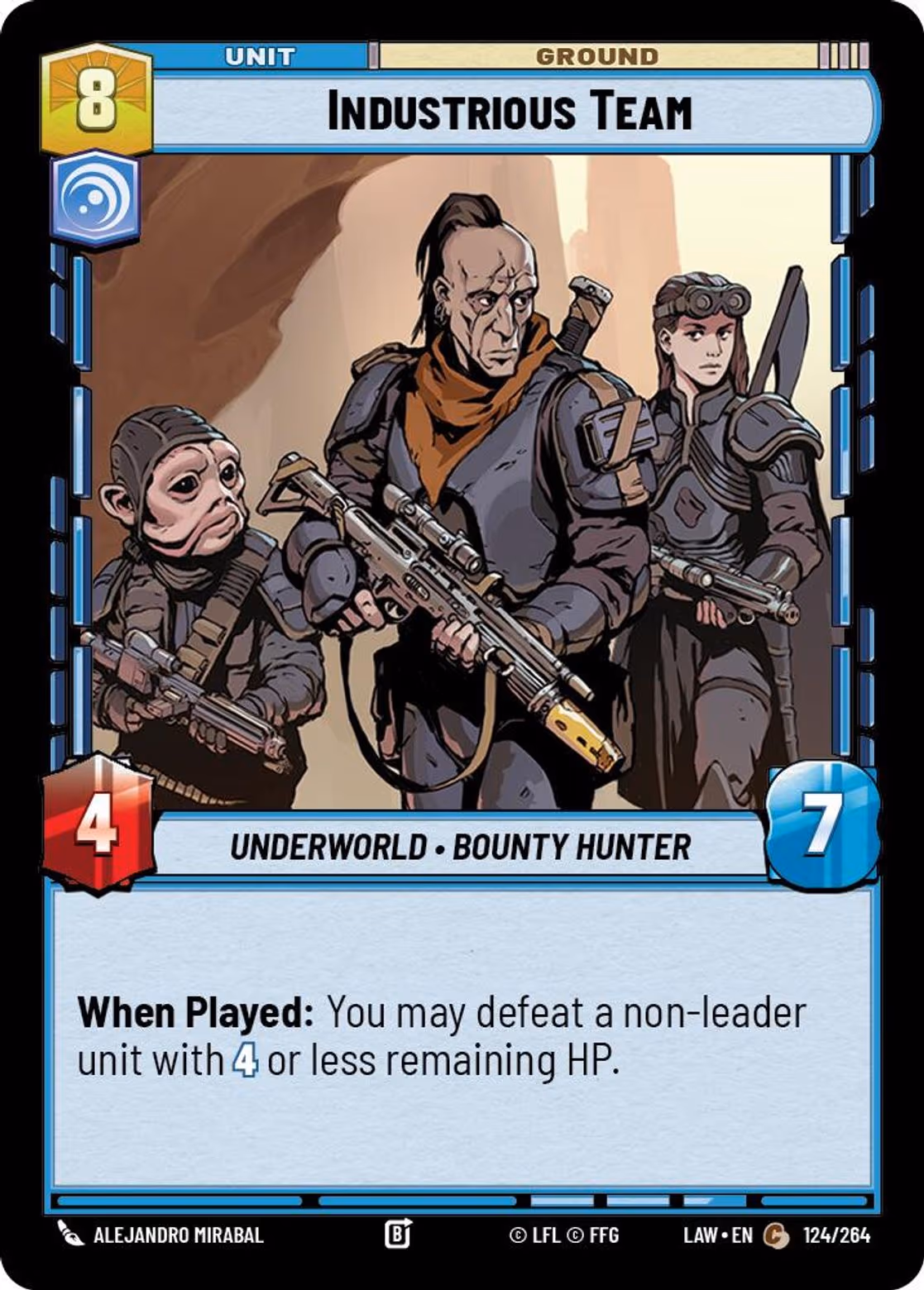 Industrious Team LAW-124 Star Wars Unlimited card