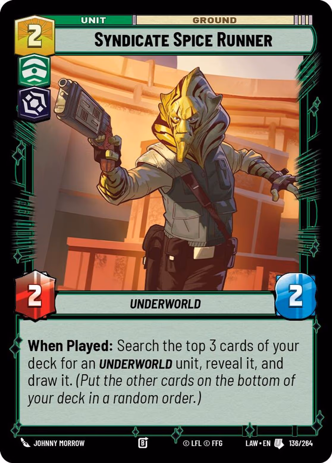 Syndicate Spice Runner LAW-136 Star Wars Unlimited card