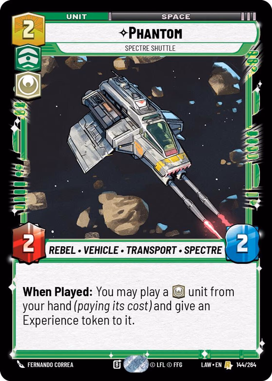 Phantom - Spectre Shuttle LAW-144 Star Wars Unlimited card