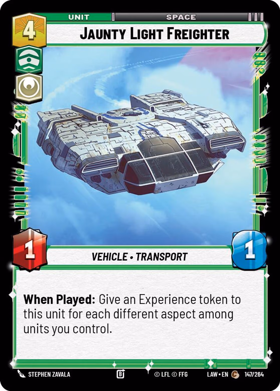 Jaunty Light Freighter LAW-147 Star Wars Unlimited card