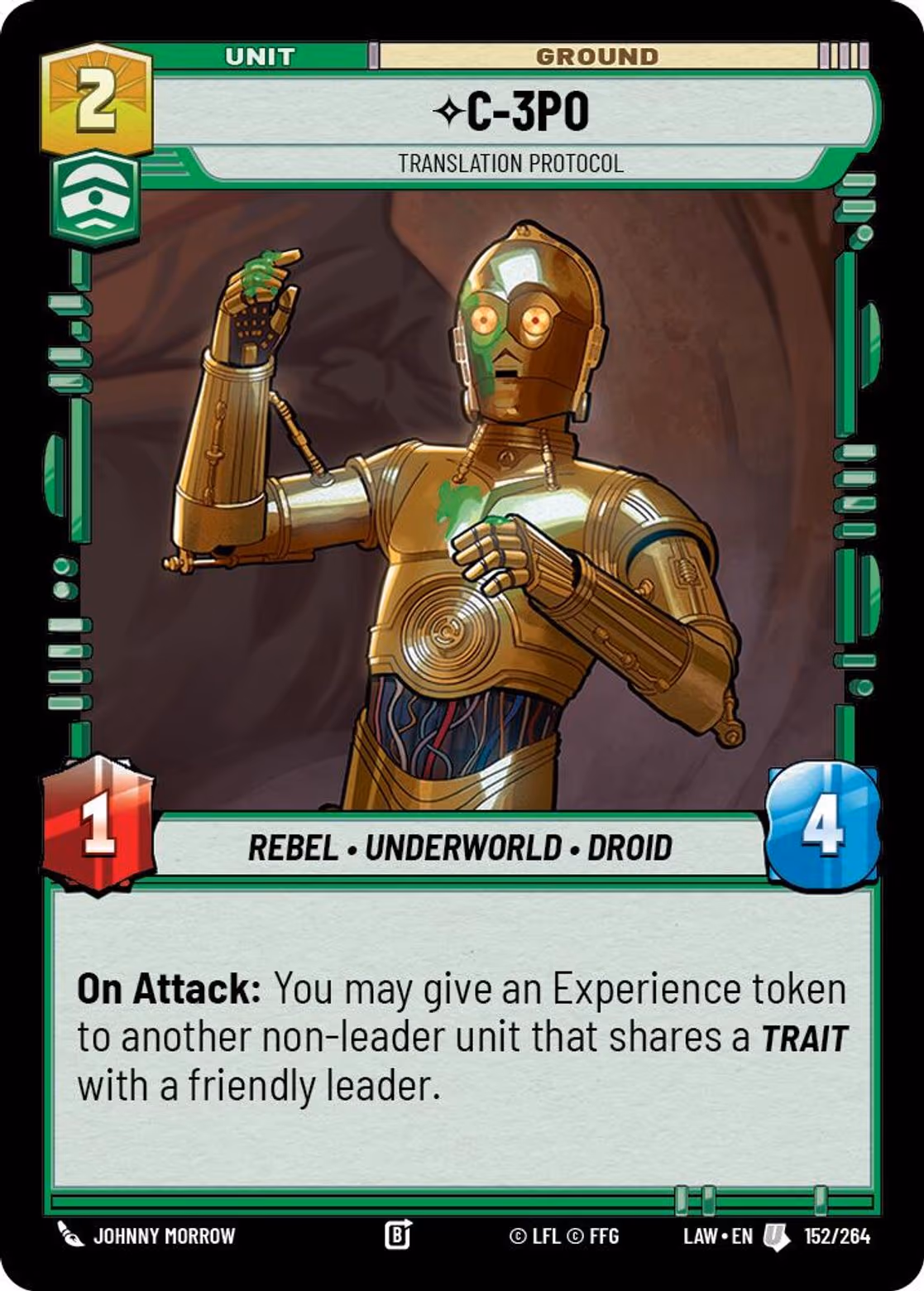 C-3P0 - Translation Protocol LAW-152 Star Wars Unlimited card
