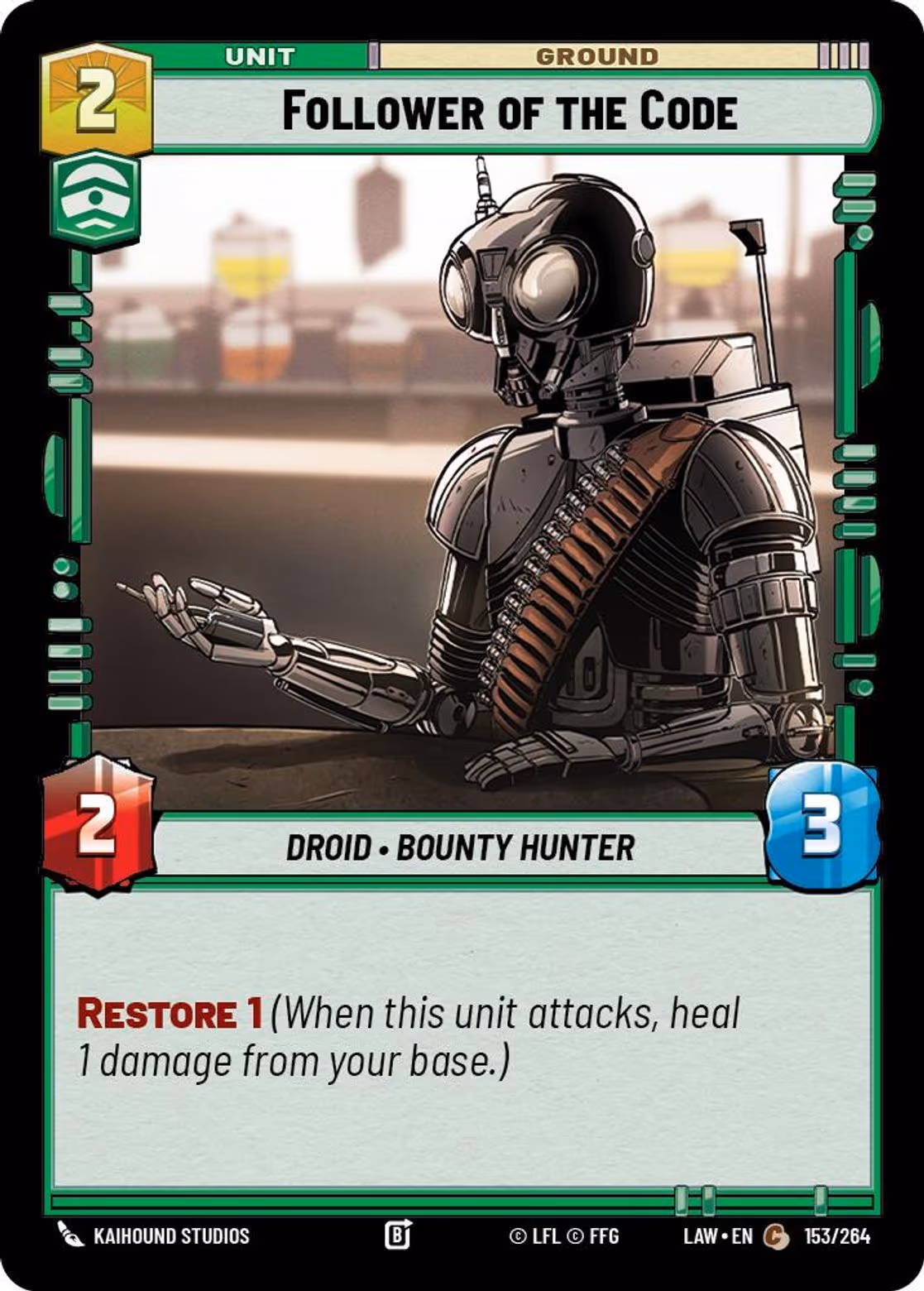 Follower of the Code LAW-153 Star Wars Unlimited card