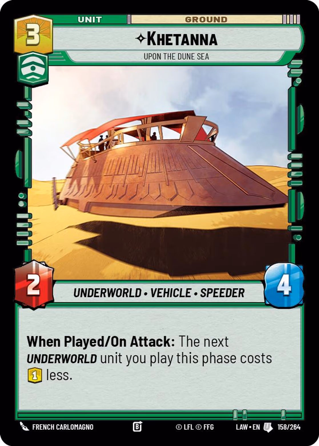 Khetanna - Upon the Dune Sea LAW-158 Star Wars Unlimited card