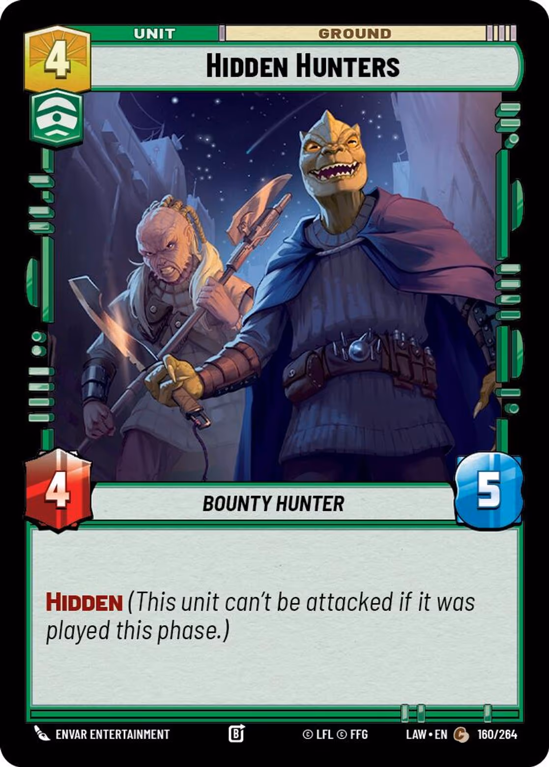 Hidden Hunters LAW-160 Star Wars Unlimited card