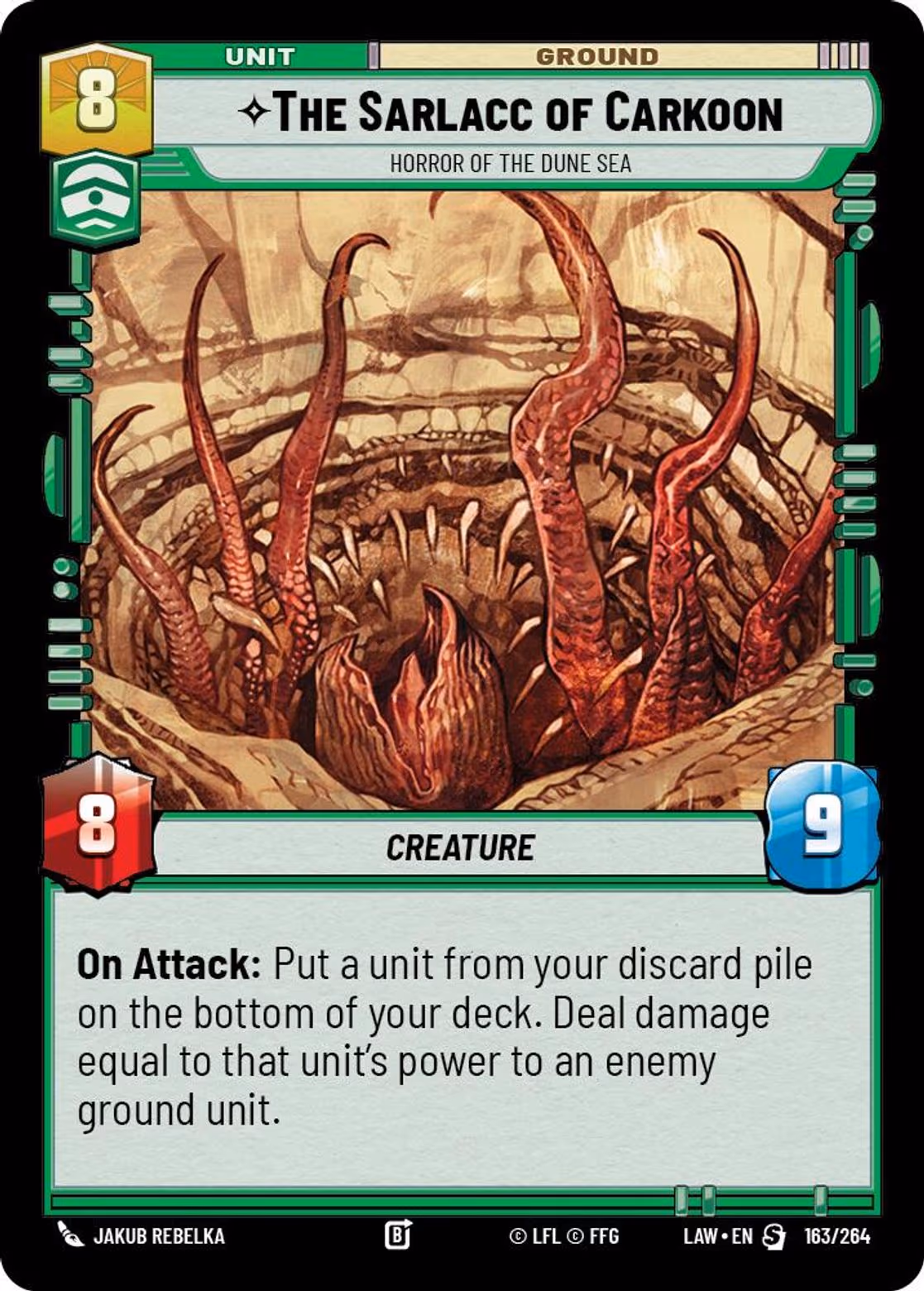The Sarlacc of Carkoon - Horror of the Dune Sea LAW-163 Star Wars Unlimited card