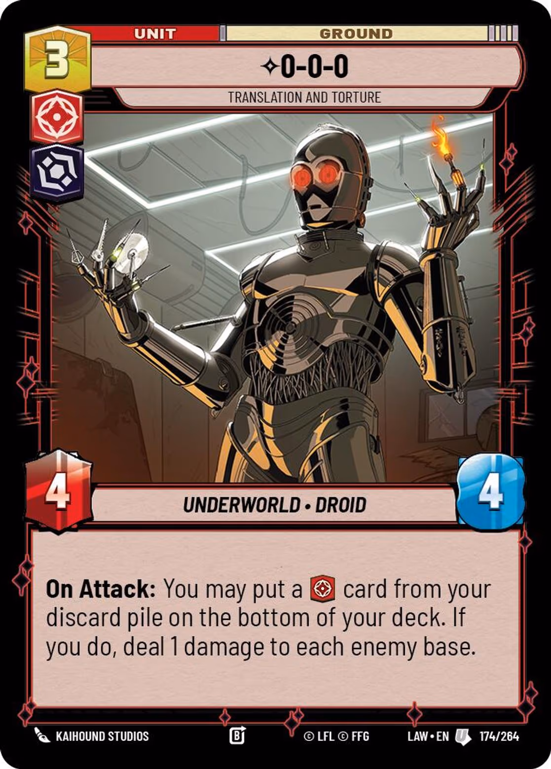 0-0-0 - Translation and Torture LAW-174 Star Wars Unlimited card