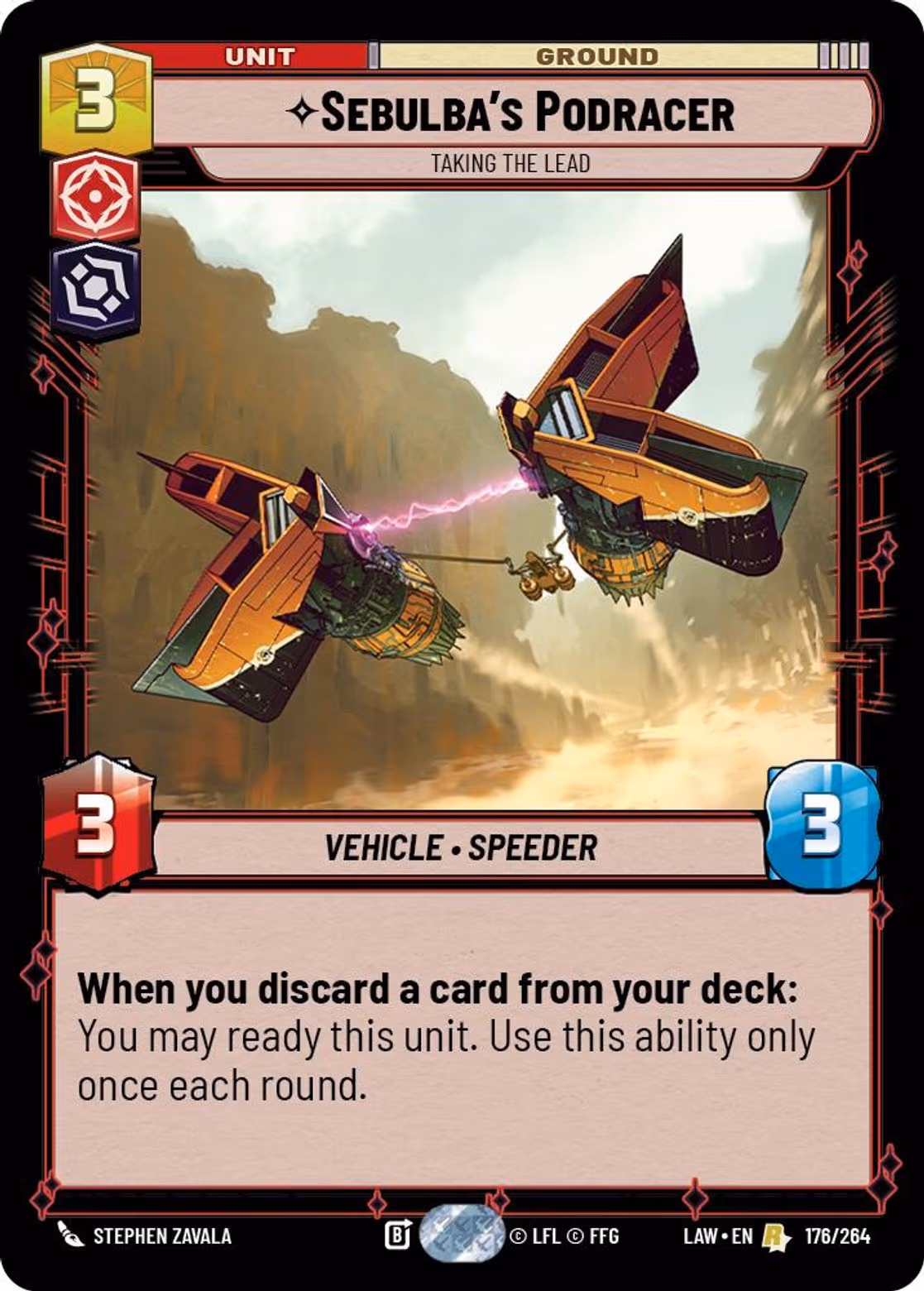 Sebulba's Podracer - Taking the Lead LAW-176 Star Wars Unlimited card