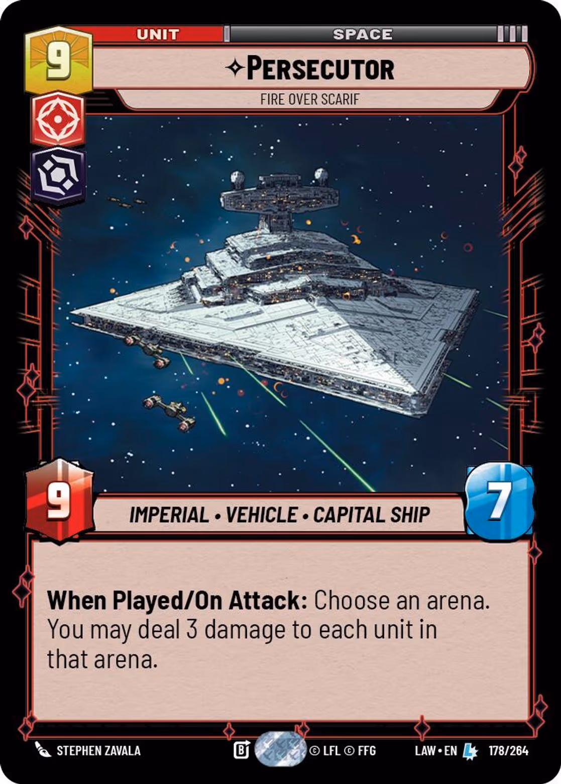 Persecutor - Fire Over Scarif LAW-178 Star Wars Unlimited card
