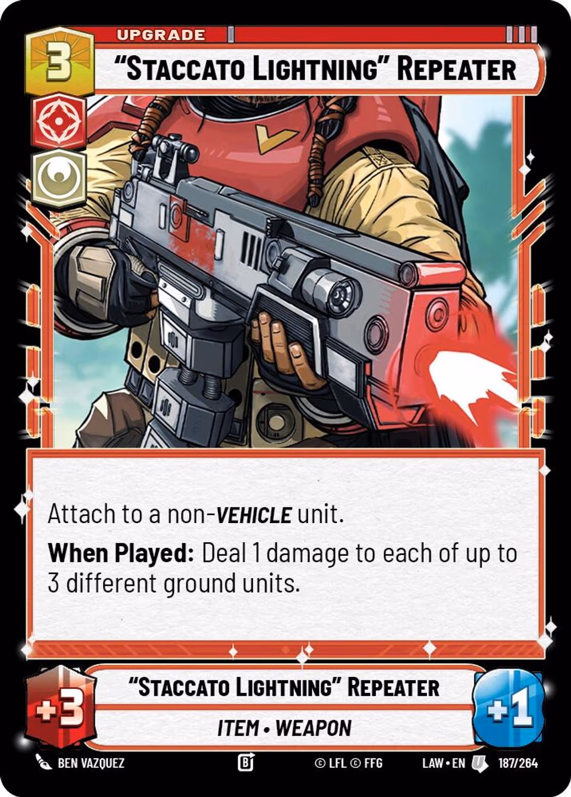 "Staccato Lightning" Repeater LAW-187 Star Wars Unlimited card